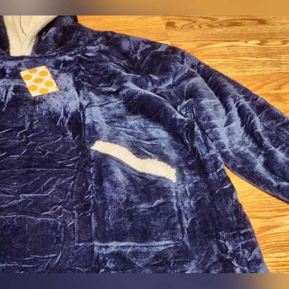 NEW Unisex Oversized Wearable Blanket Hoodie Sherpa Lined - Picture 7 of 10